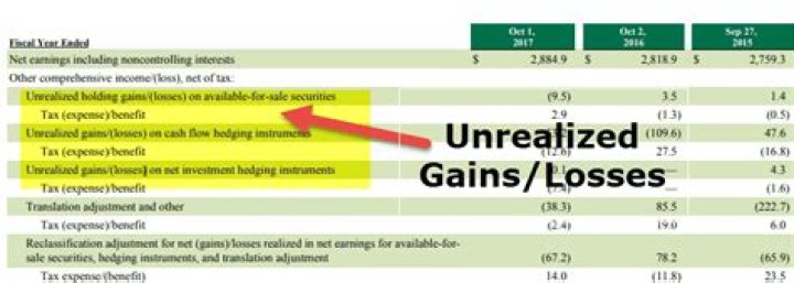 What is unrealised gain?