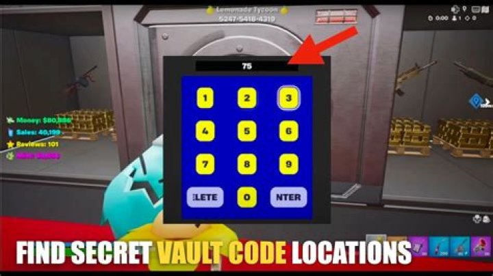 Whats the code to the vault in creative?