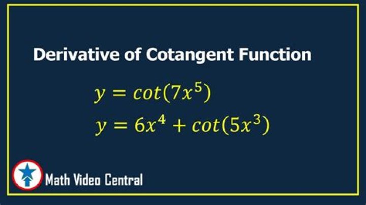 Whats the derivative of cotangent?