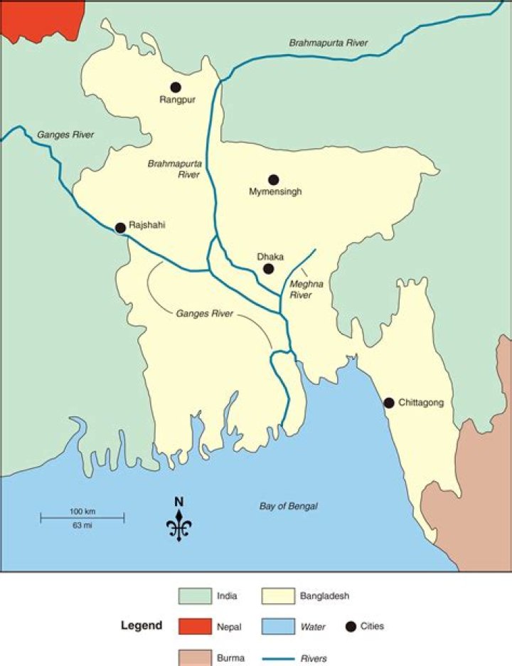When ganga and brahmaputra meet in bangladesh?