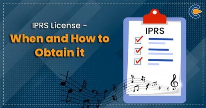When is iprs license required?