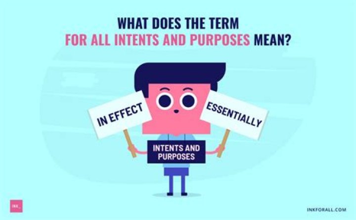 When to use for all intents and purposes?