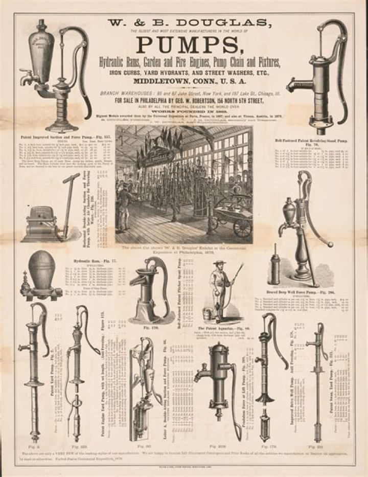 When was hand pump invented?