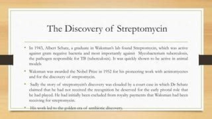 When was streptomycin first used?