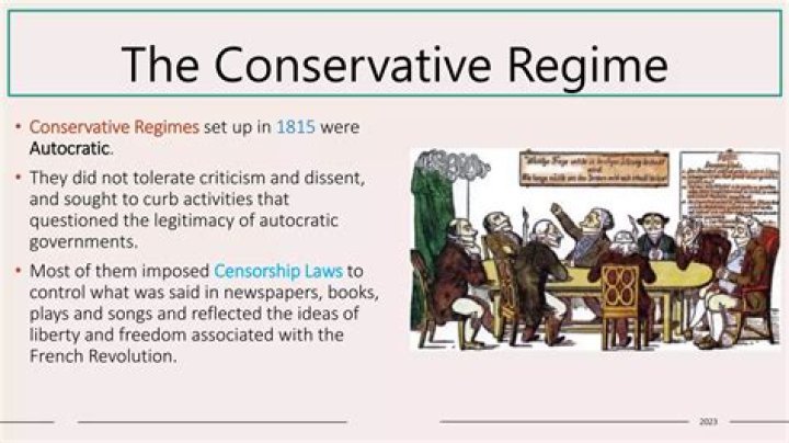 When were conservative regimes set up?