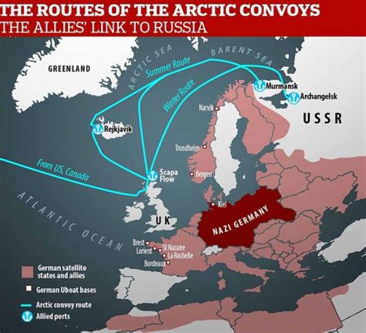 Where did the arctic convoys sail from?