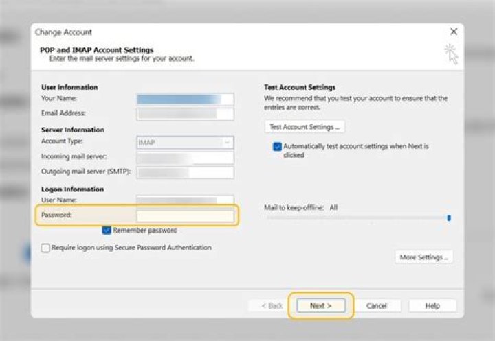 Where do i find my imap password?
