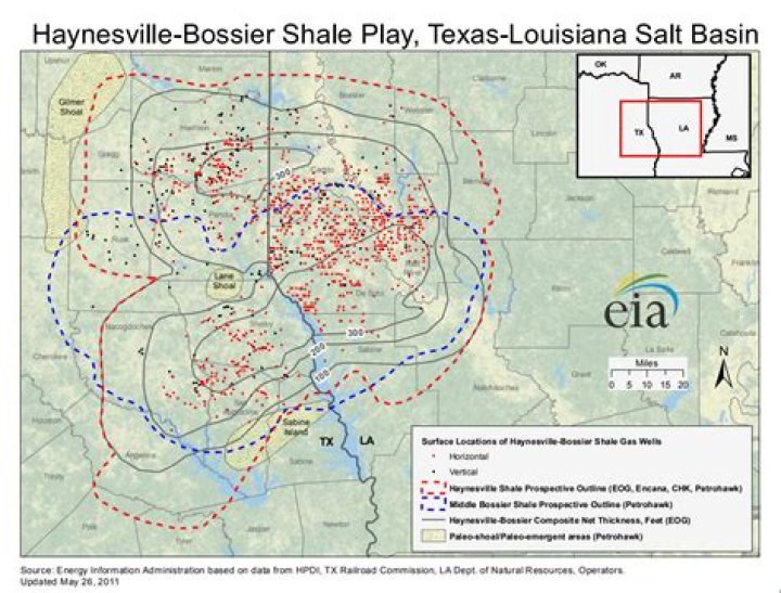Where is haynesville shale located?