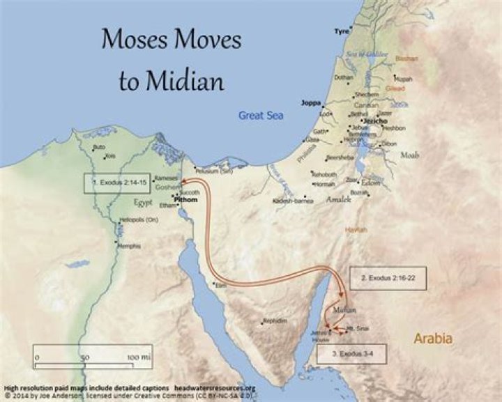 Where is midian where moses fled?