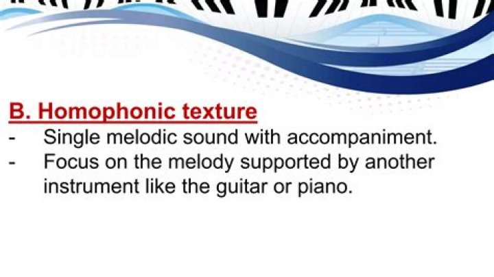 Which description best describes homophonic texture?