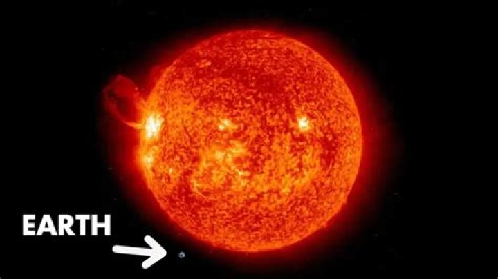 Which is the sun compared to the earth?