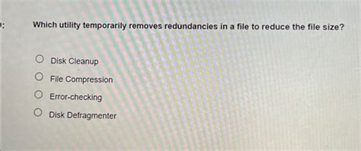 Which utility removes redundancies in a file?