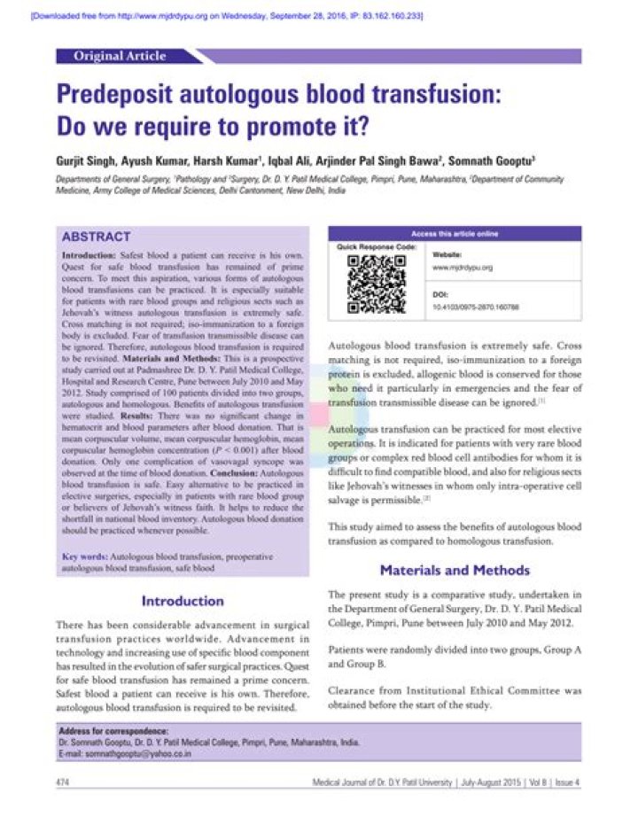 Who is the best candidate for a predeposit autologous donation?