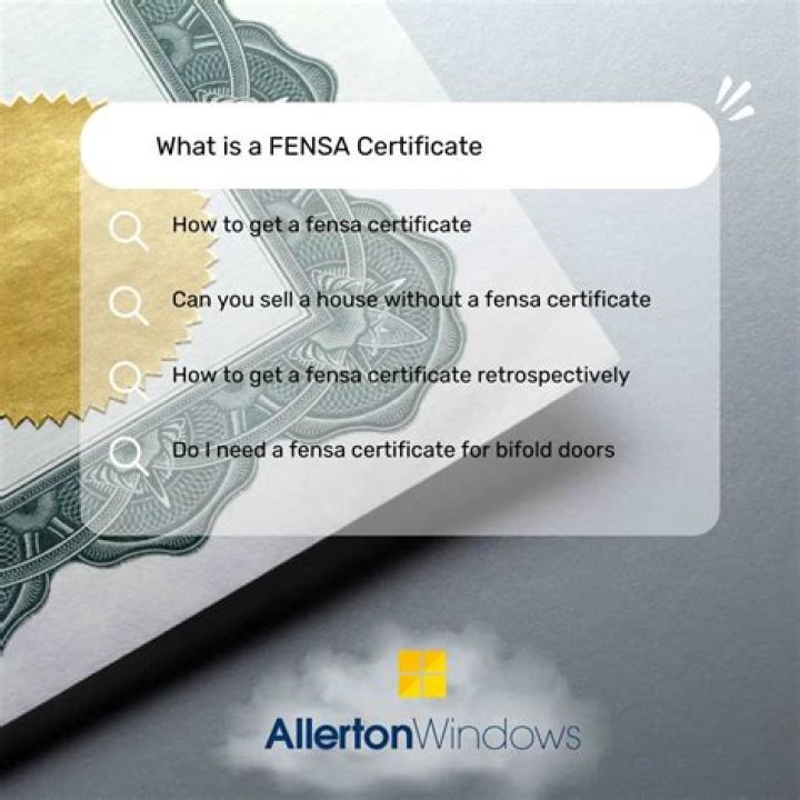Who provides fensa certificate?