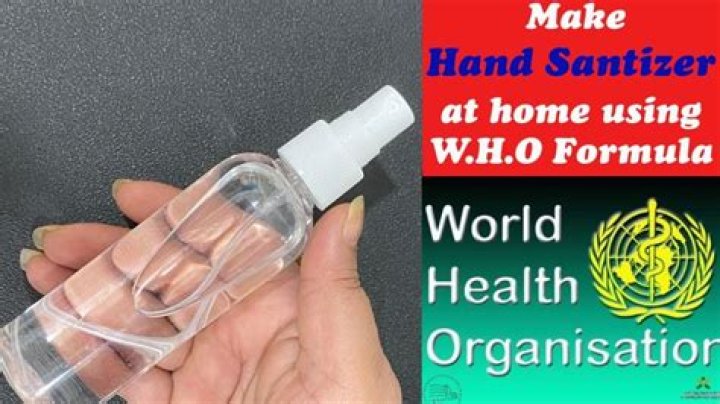 Who sanitizer preparation formula?