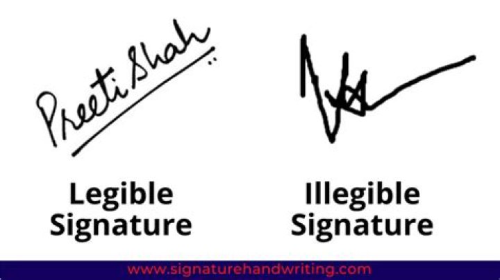 Why are signatures illegible?