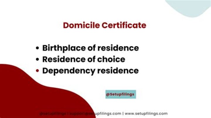 Why domicile certificate means?