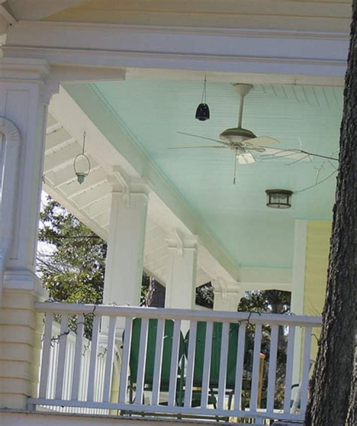 Why haint blue porch ceiling?