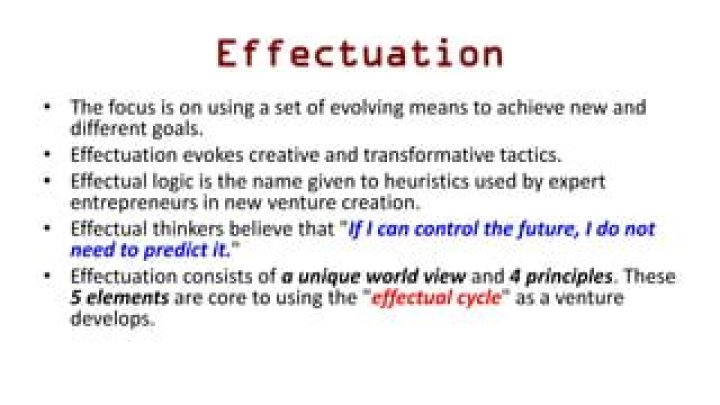 Why is effectuation important?