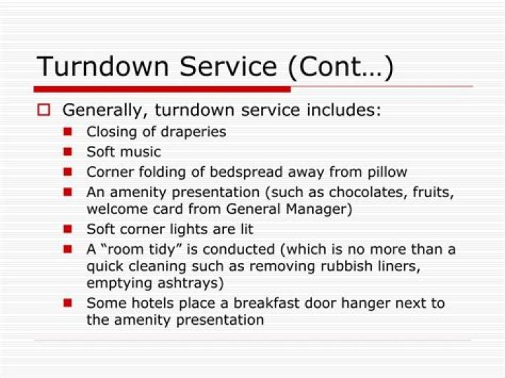 Why is turndown service important?