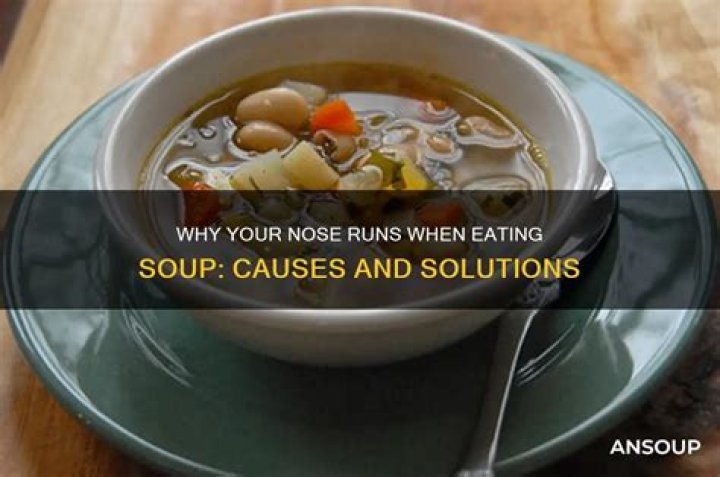 Why nose runs when eating?