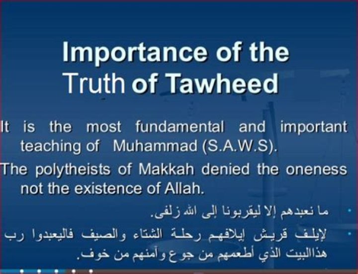 Why tawhid is most important to us as a muslim?