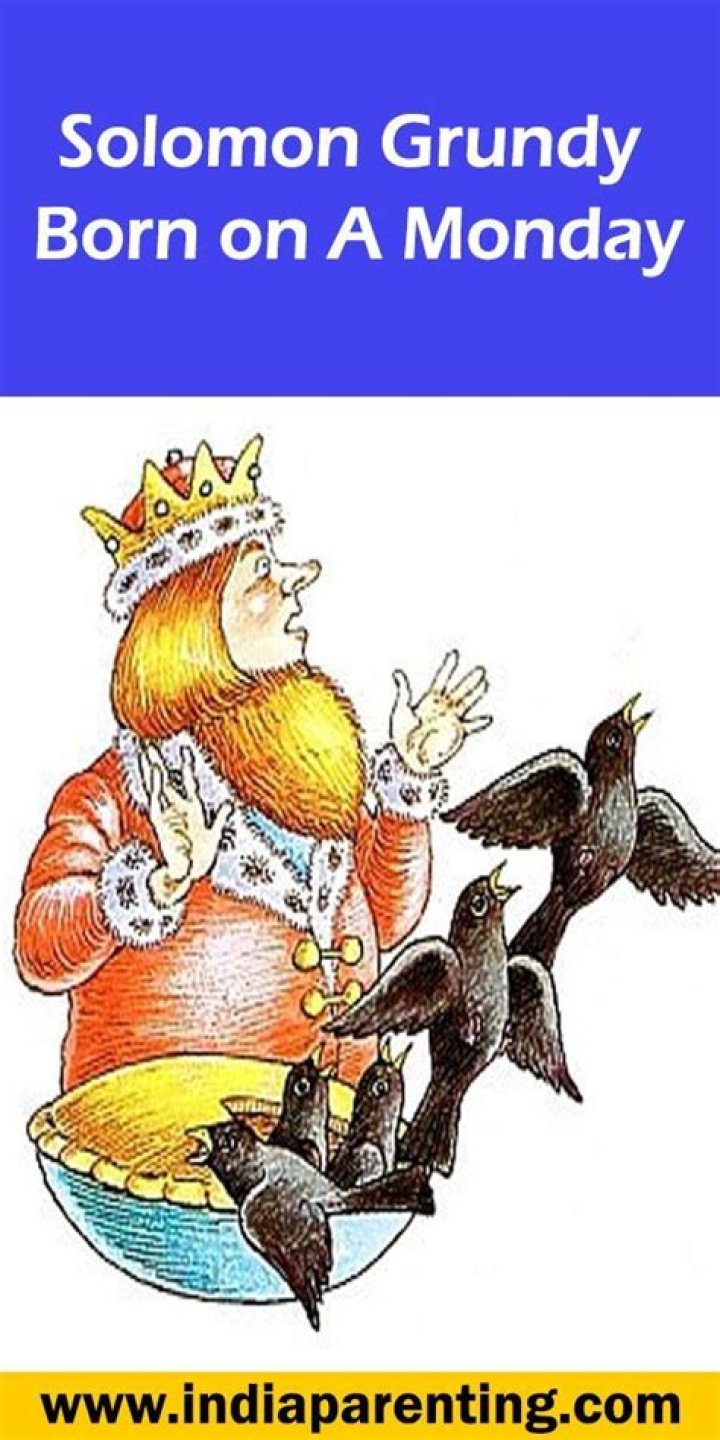 Why was solomon grundy born on a monday?