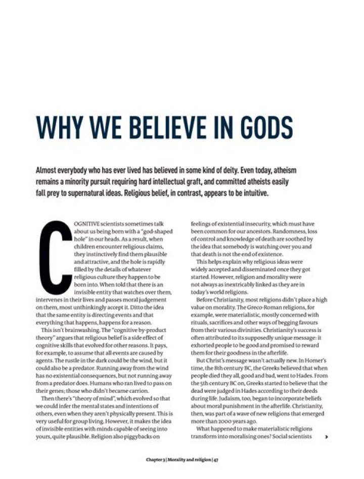 Why we believe in gods)?